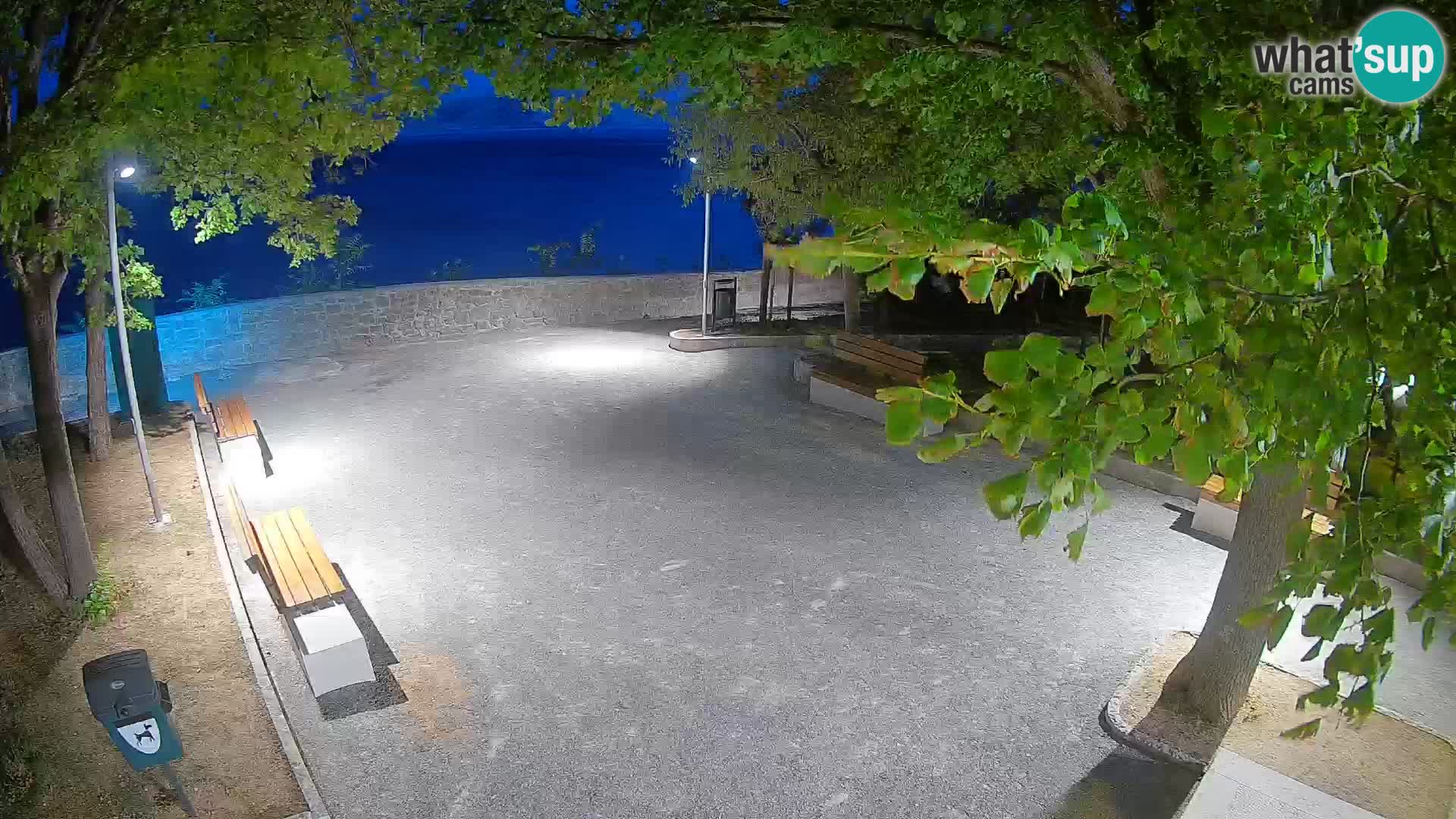 Senj Live Cam – Writers’ Park and the Velebit Channel