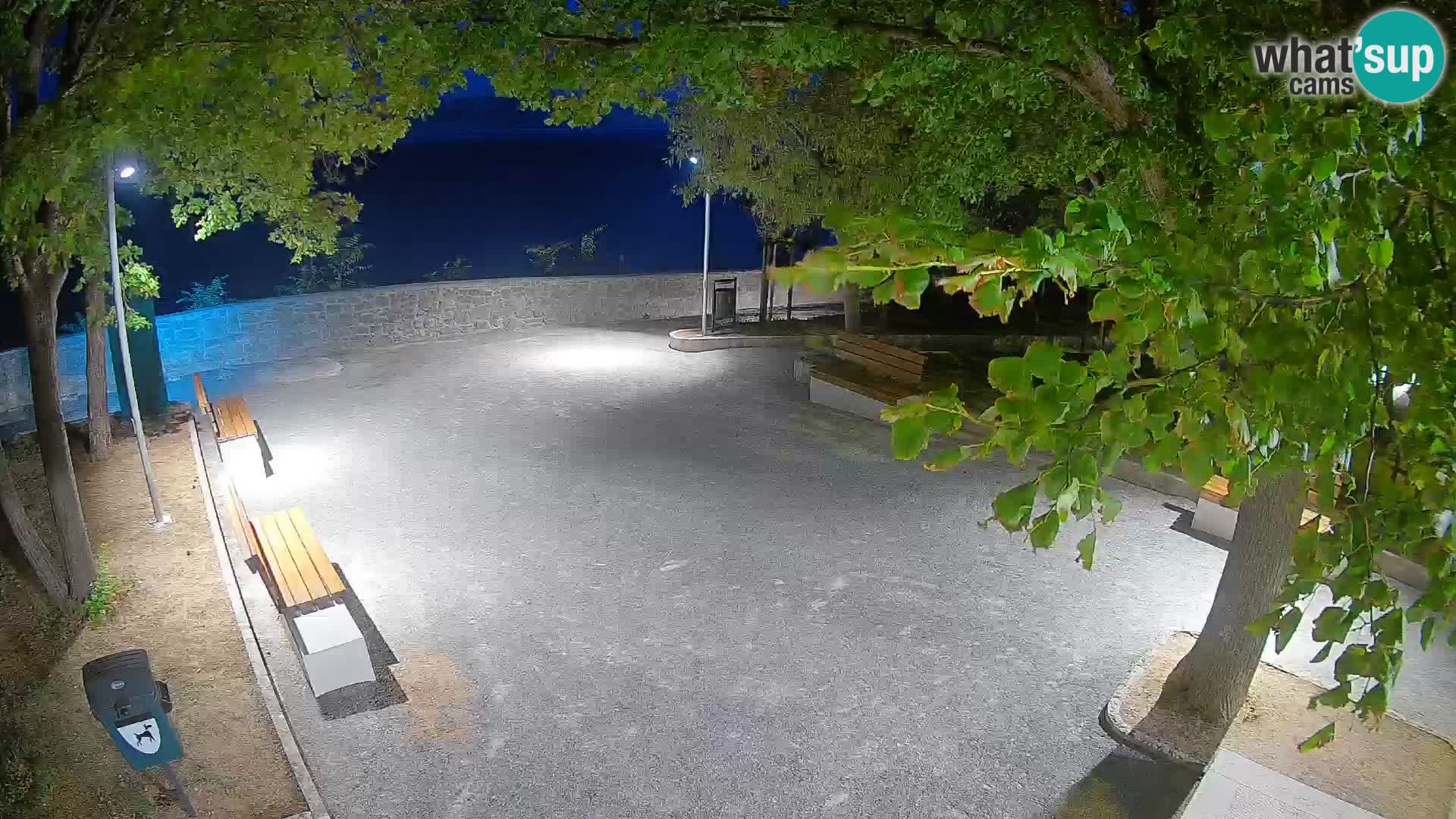 Senj Live Cam – Writers’ Park and the Velebit Channel