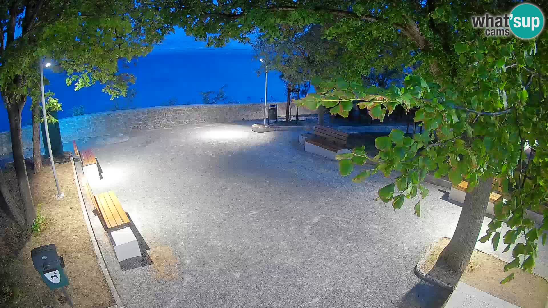 Senj Live Cam – Writers’ Park and the Velebit Channel