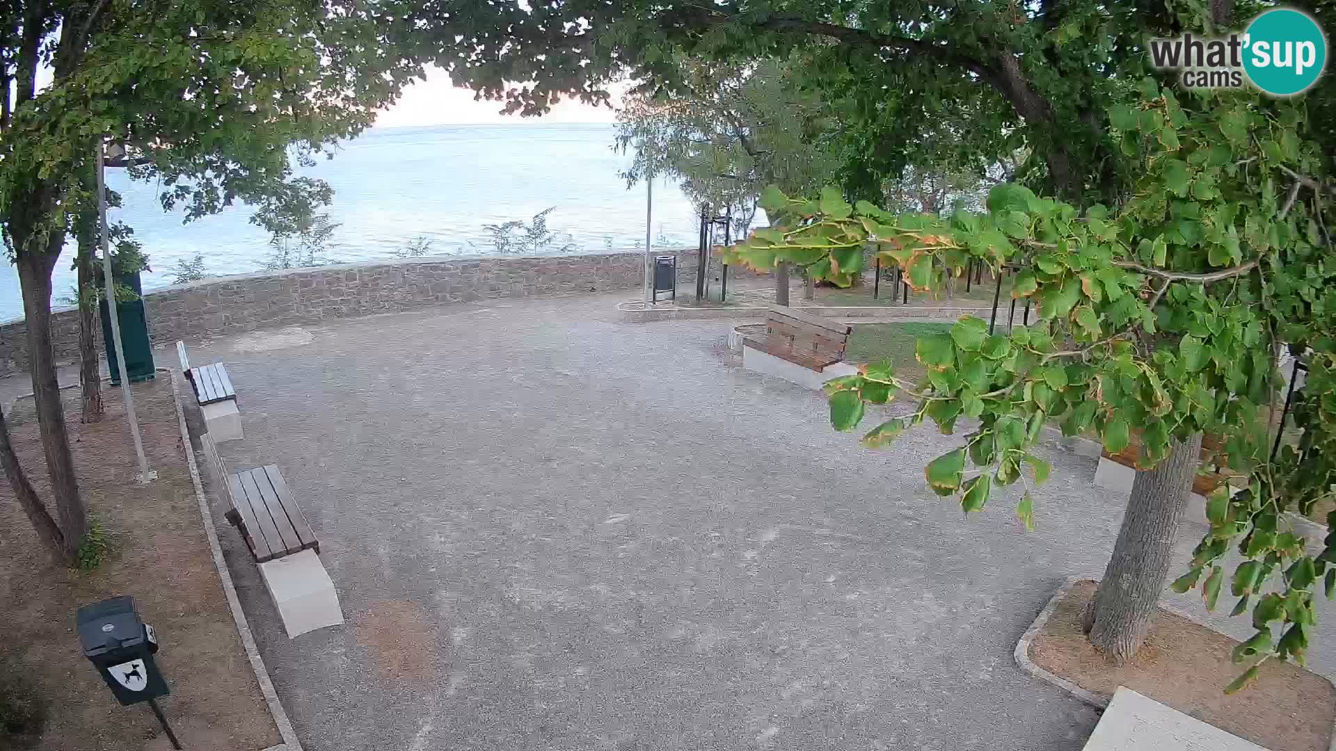 Senj Live Webcam – Schriftstellerpark und Velebit-Kanal