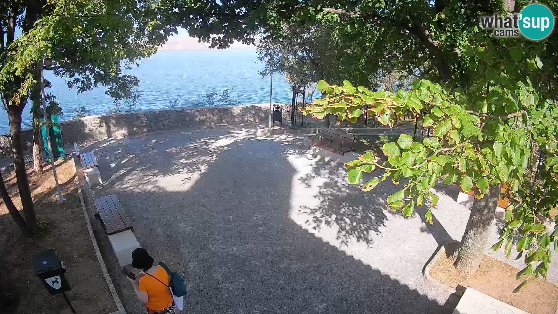 Senj Live Webcam – Schriftstellerpark und Velebit-Kanal