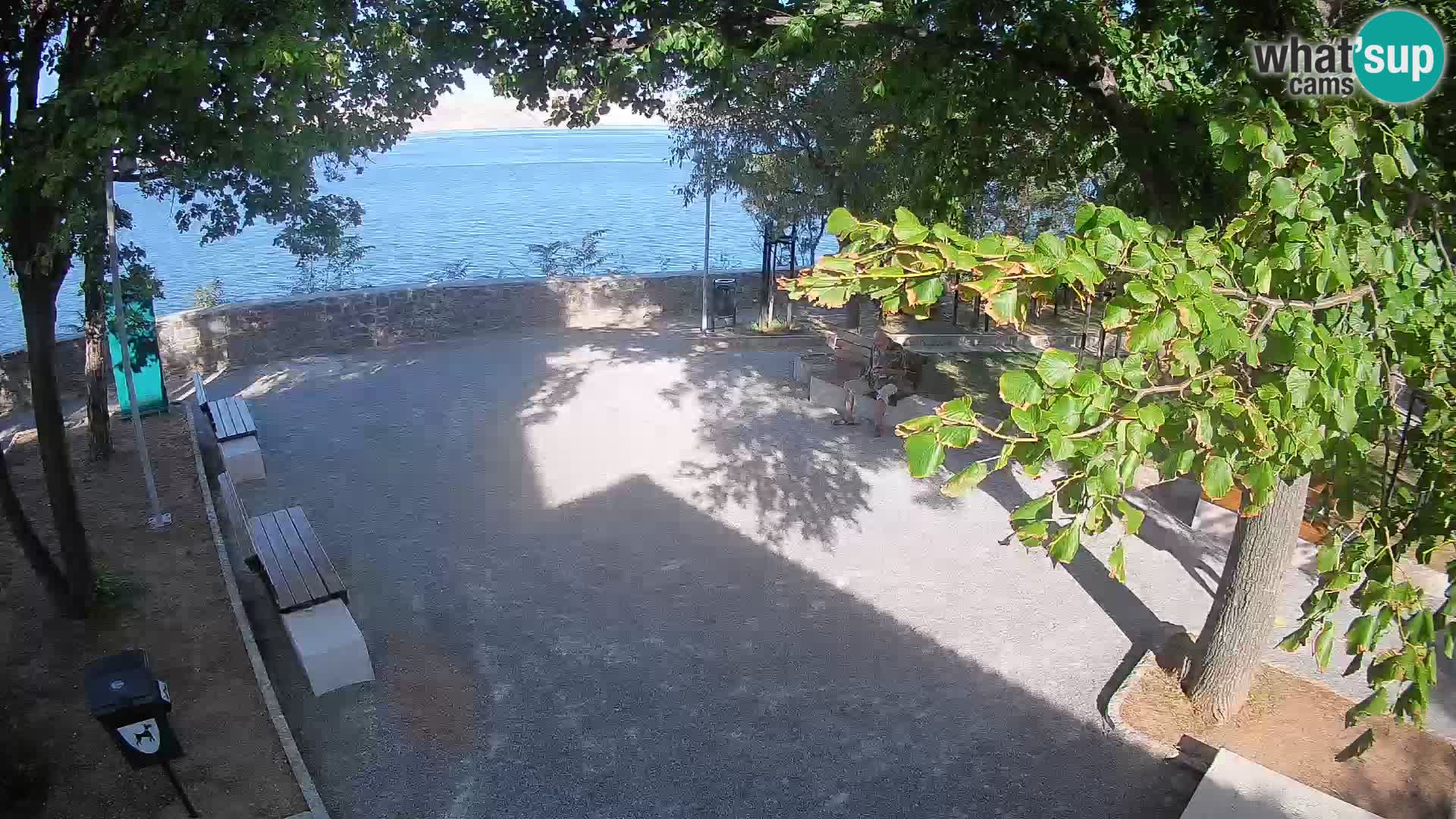 Senj Live Webcam – Schriftstellerpark und Velebit-Kanal