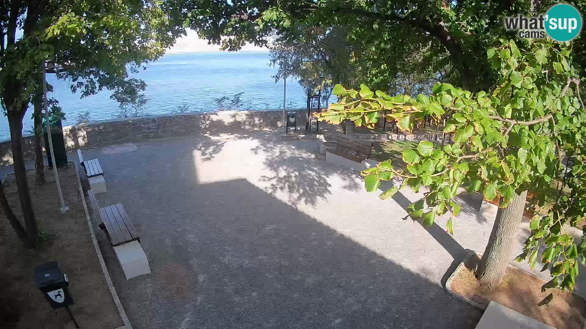Senj Live Webcam – Schriftstellerpark und Velebit-Kanal