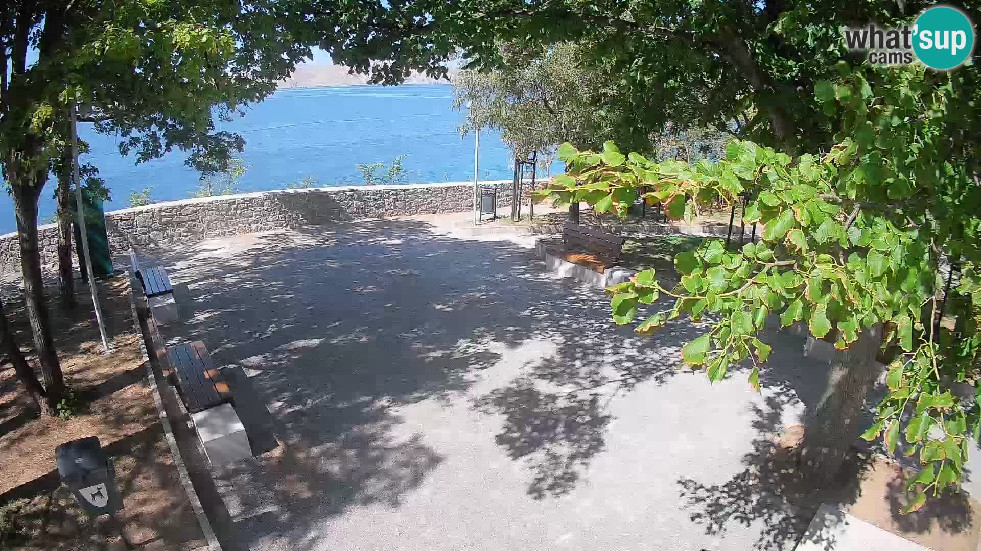 Senj Live Webcam – Schriftstellerpark und Velebit-Kanal