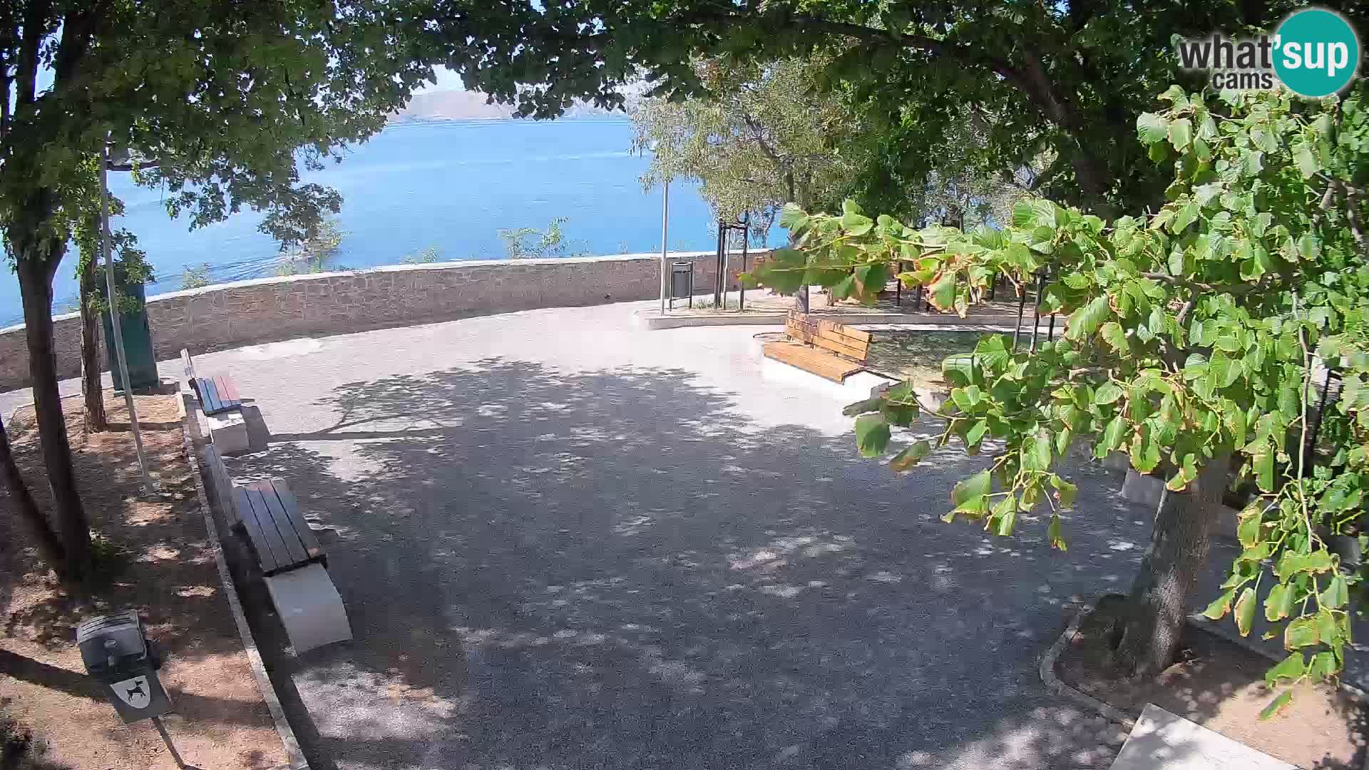 Senj Live Webcam – Schriftstellerpark und Velebit-Kanal