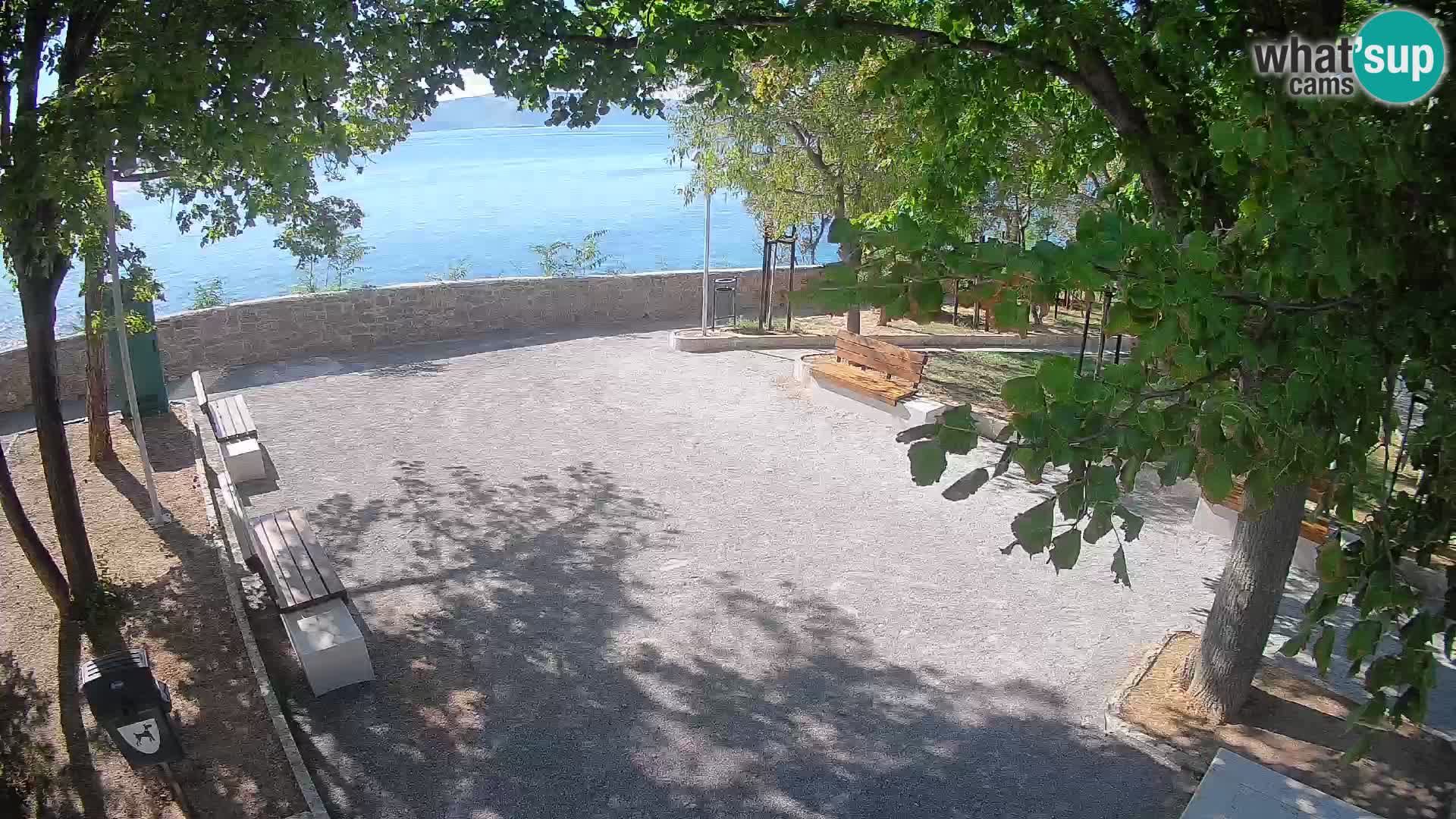 Senj Live Cam – Writers’ Park and the Velebit Channel