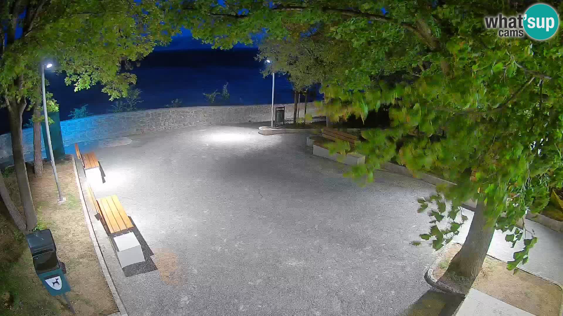 Senj Live Webcam – Schriftstellerpark und Velebit-Kanal