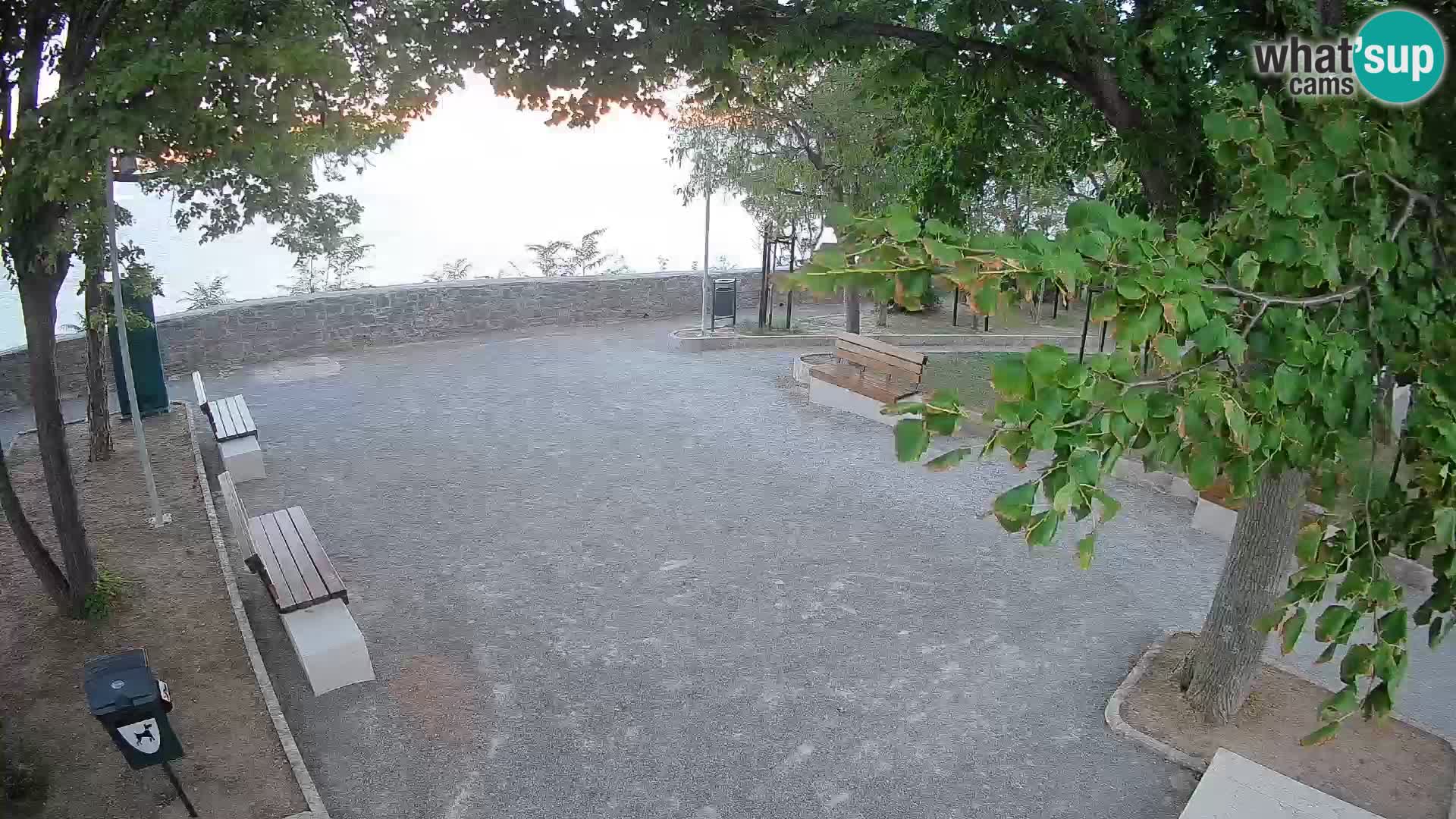 Senj Live Cam – Writers’ Park and the Velebit Channel