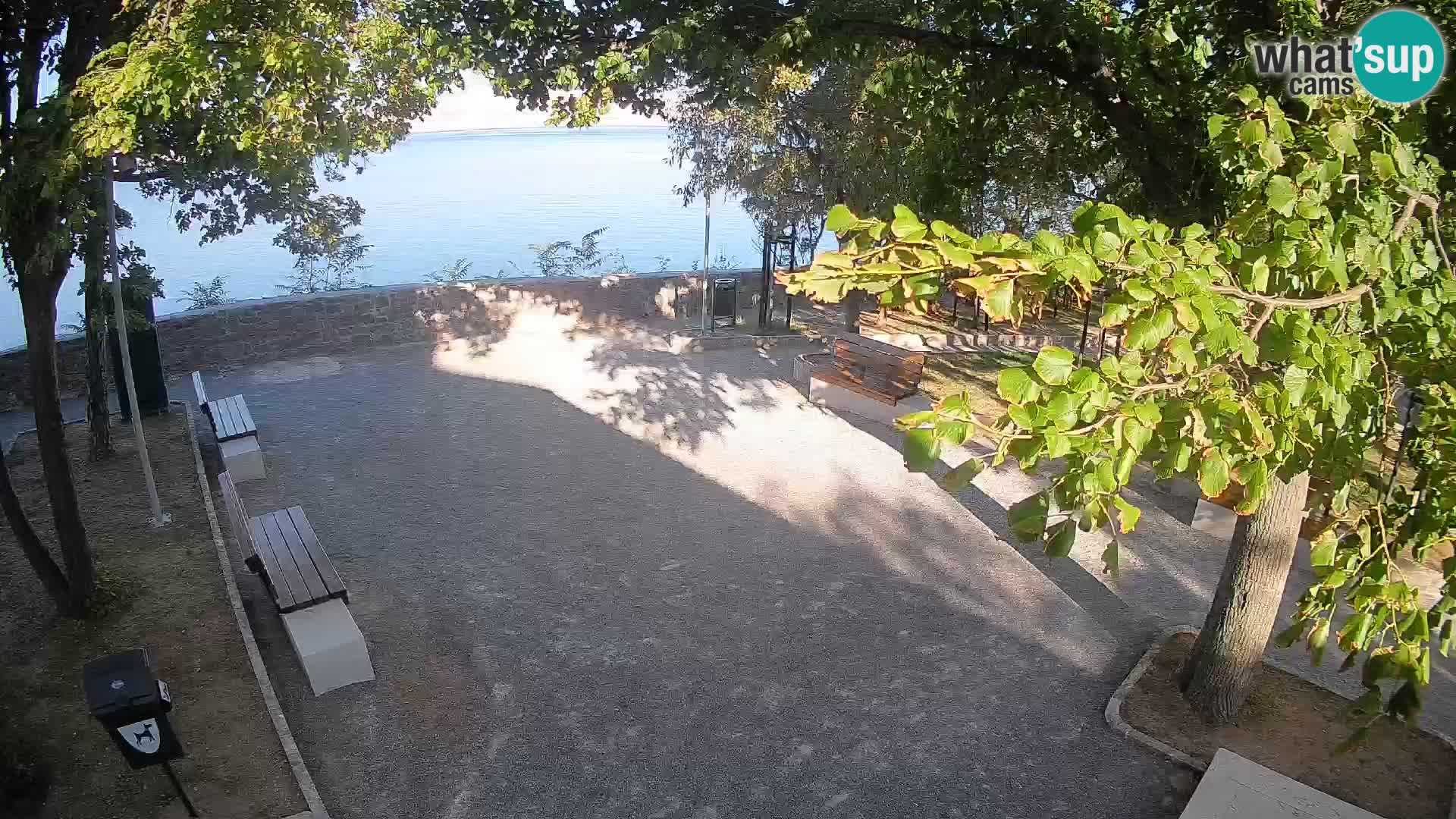 Senj Live Webcam – Schriftstellerpark und Velebit-Kanal