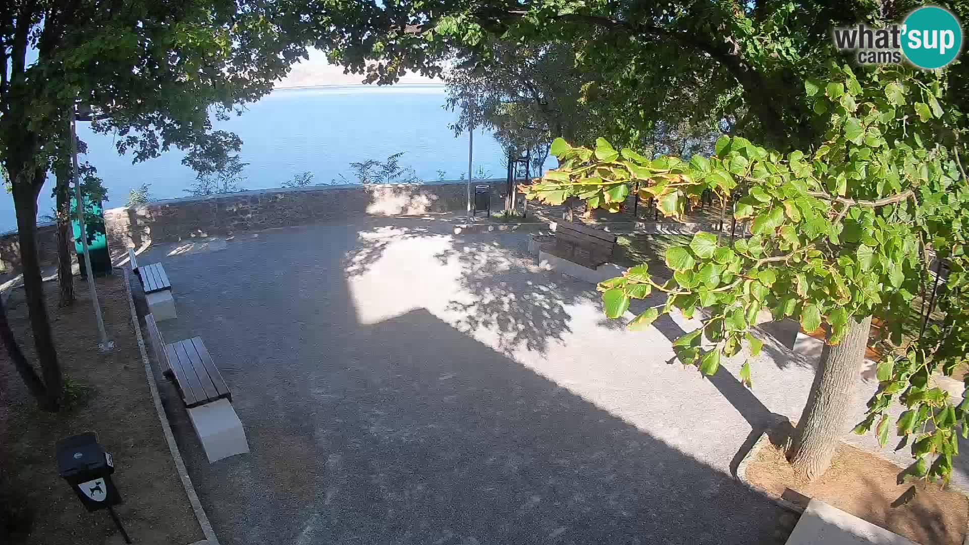 Senj Live Webcam – Schriftstellerpark und Velebit-Kanal