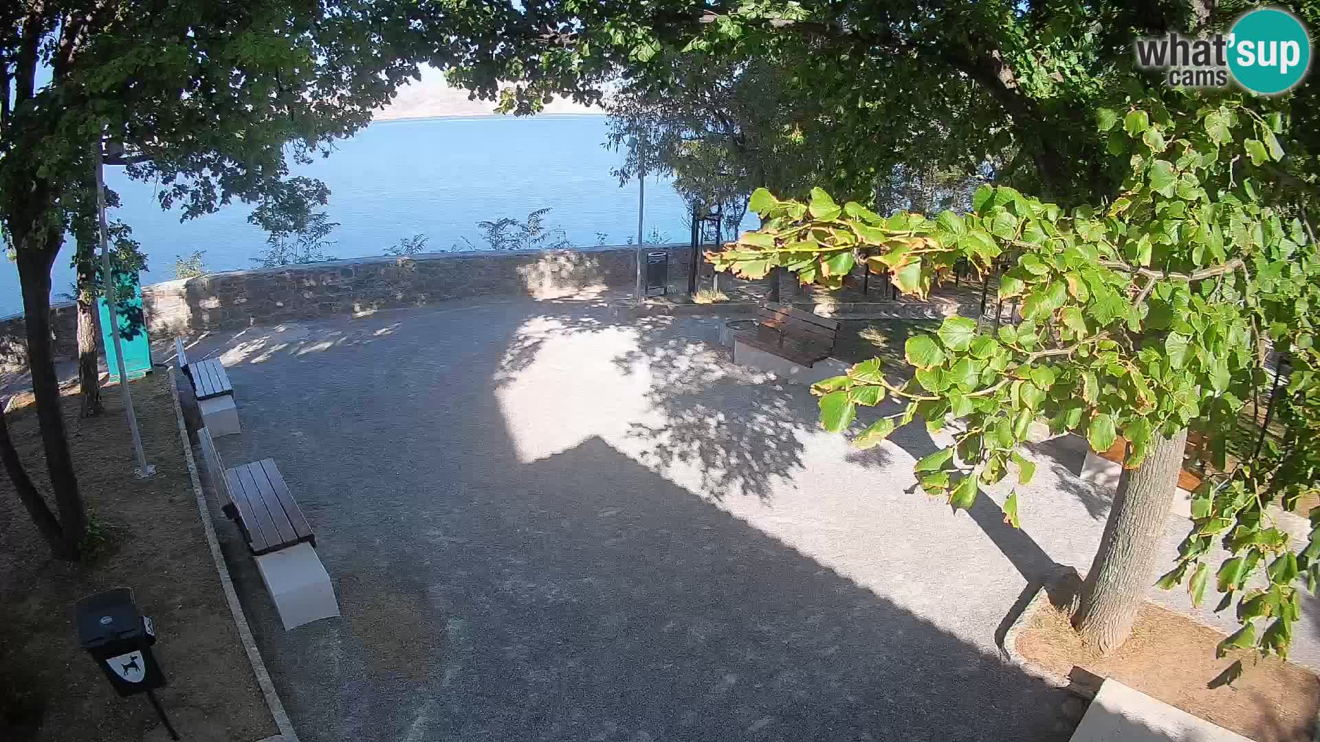 Senj Live Webcam – Schriftstellerpark und Velebit-Kanal