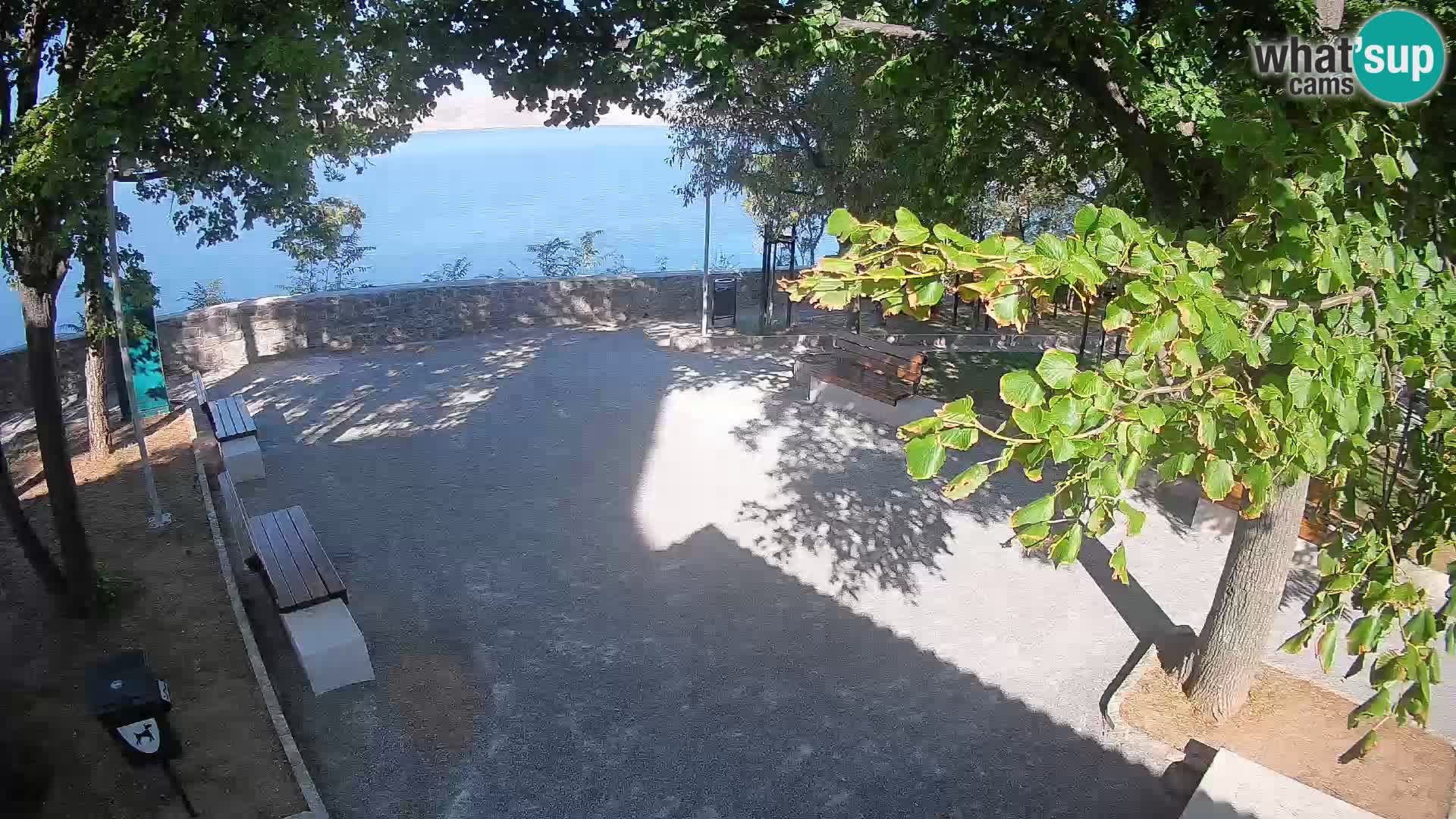 Senj Live Webcam – Schriftstellerpark und Velebit-Kanal