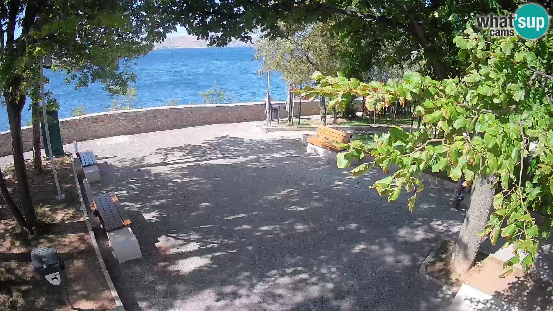 Senj Live Webcam – Schriftstellerpark und Velebit-Kanal