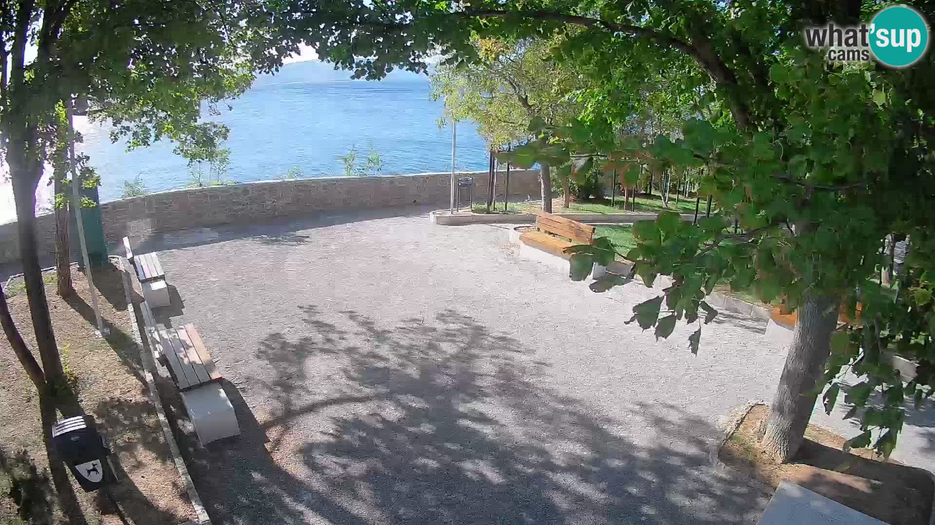 Senj Live Webcam – Schriftstellerpark und Velebit-Kanal