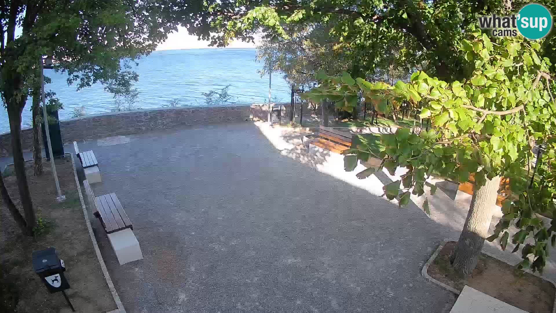 Senj Live Webcam – Schriftstellerpark und Velebit-Kanal