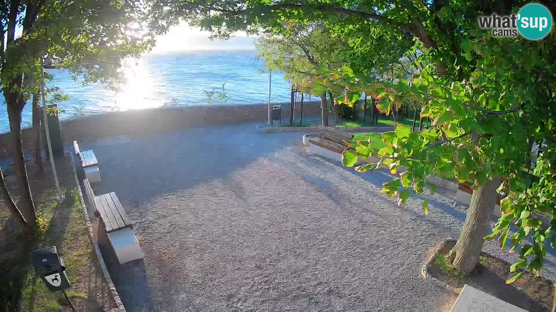 Senj Live Cam – Writers’ Park and the Velebit Channel