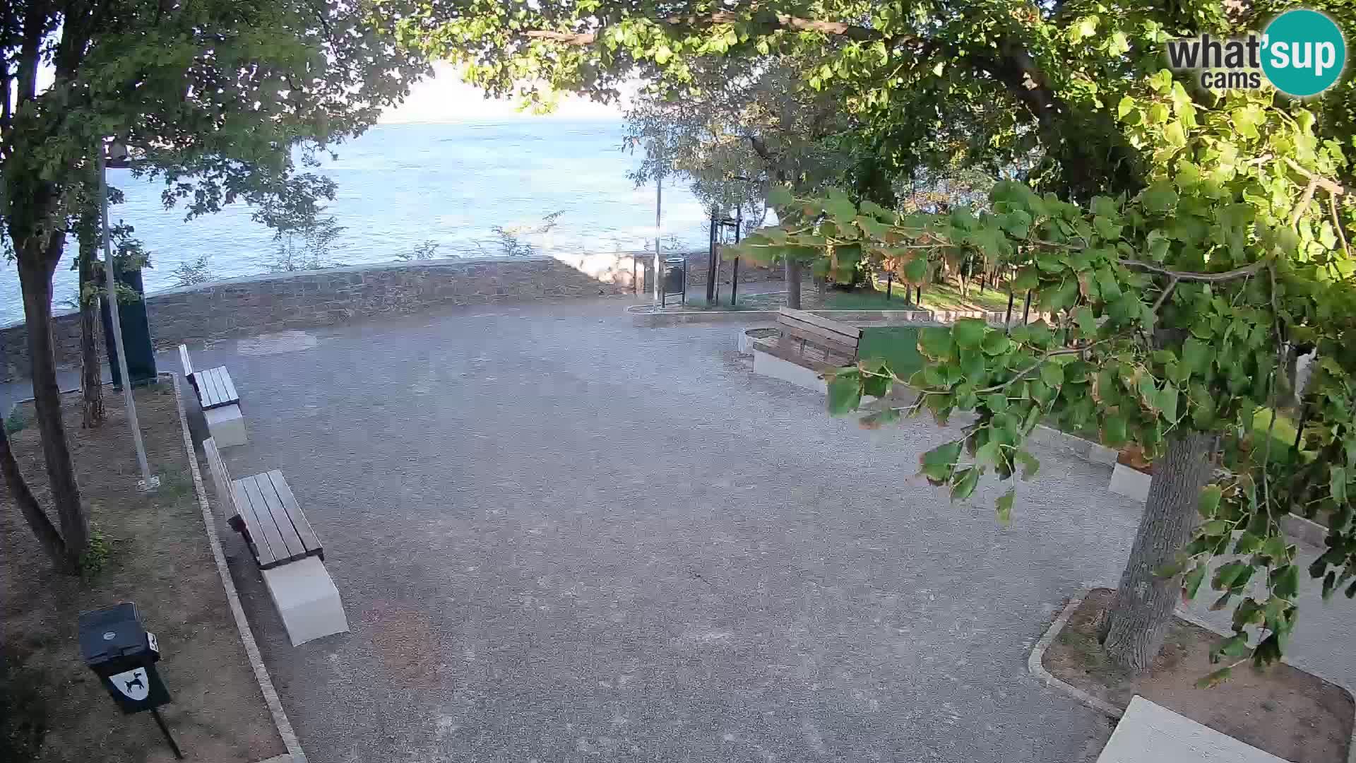 Senj Live Cam – Writers’ Park and the Velebit Channel