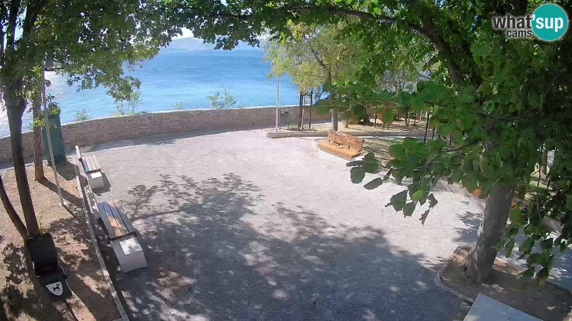 Senj Live Cam – Writers’ Park and the Velebit Channel
