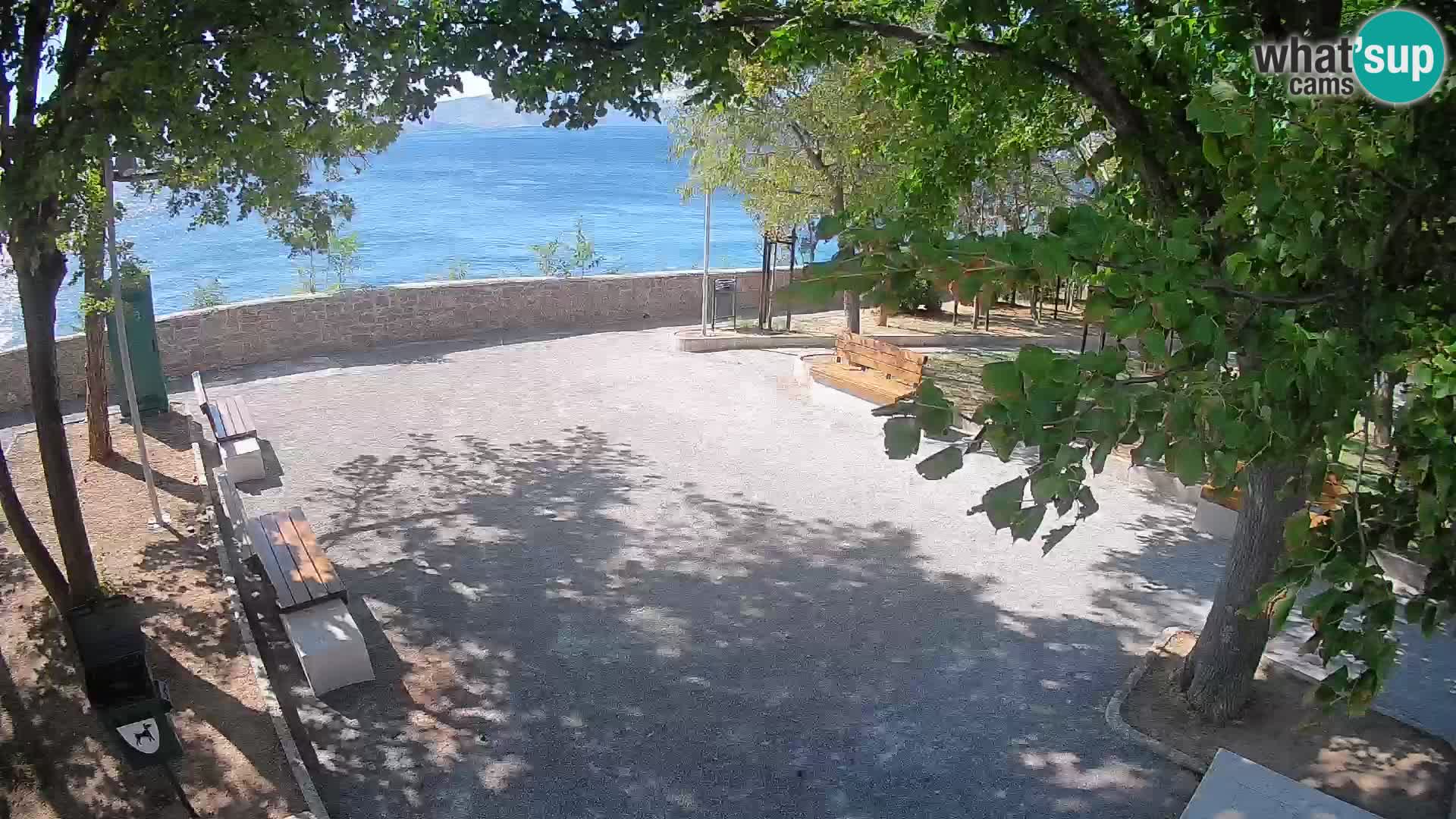 Senj Live Cam – Writers’ Park and the Velebit Channel
