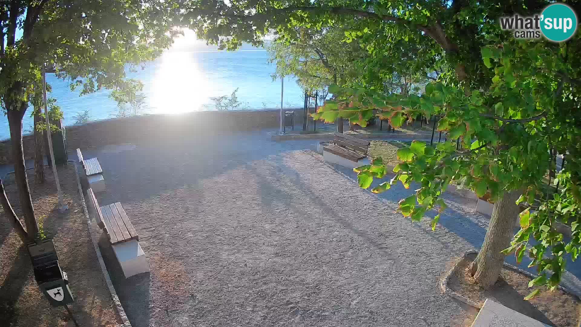 Senj Live Cam – Writers’ Park and the Velebit Channel