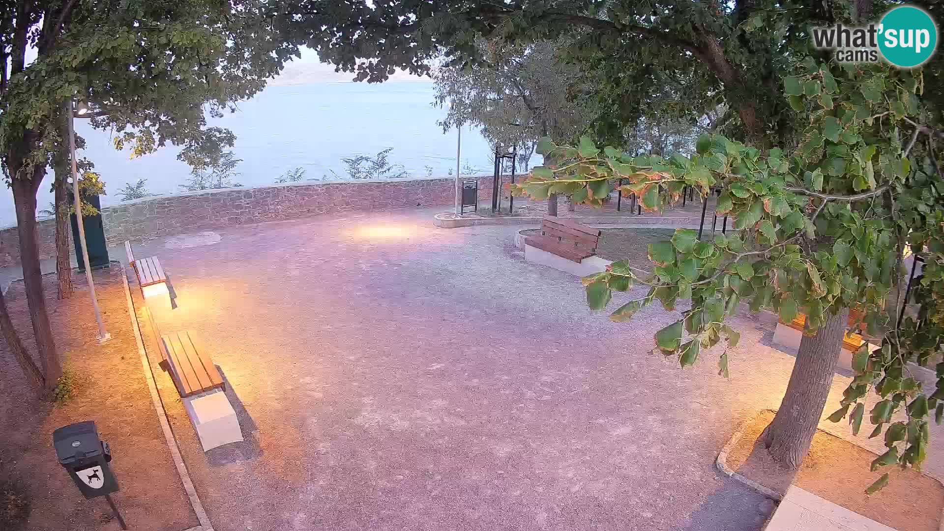 Senj Live Cam – Writers’ Park and the Velebit Channel