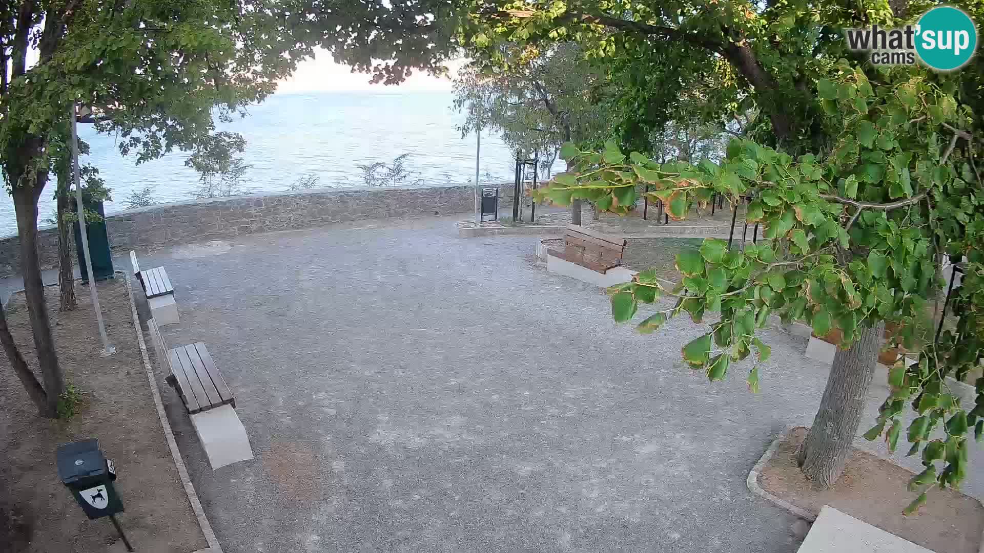 Senj Live Cam – Writers’ Park and the Velebit Channel