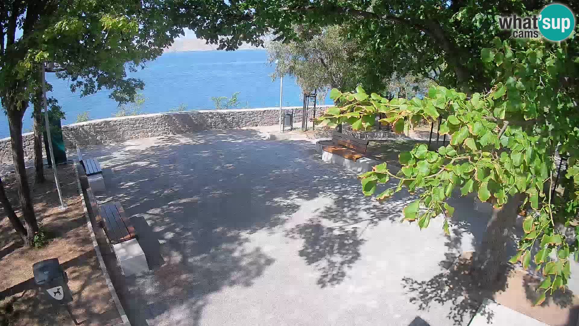 Senj Live Cam – Writers’ Park and the Velebit Channel