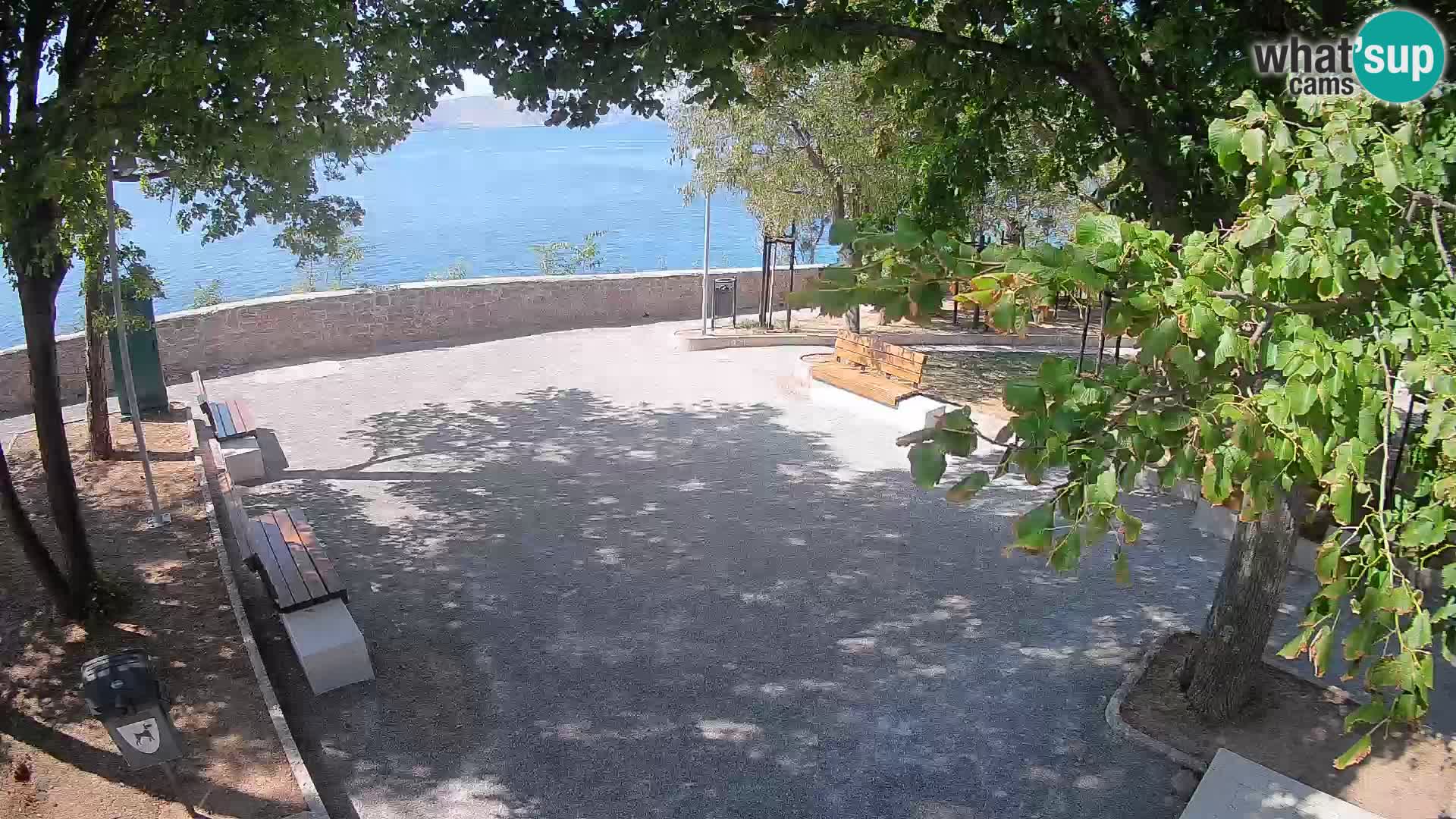 Senj Live Cam – Writers’ Park and the Velebit Channel