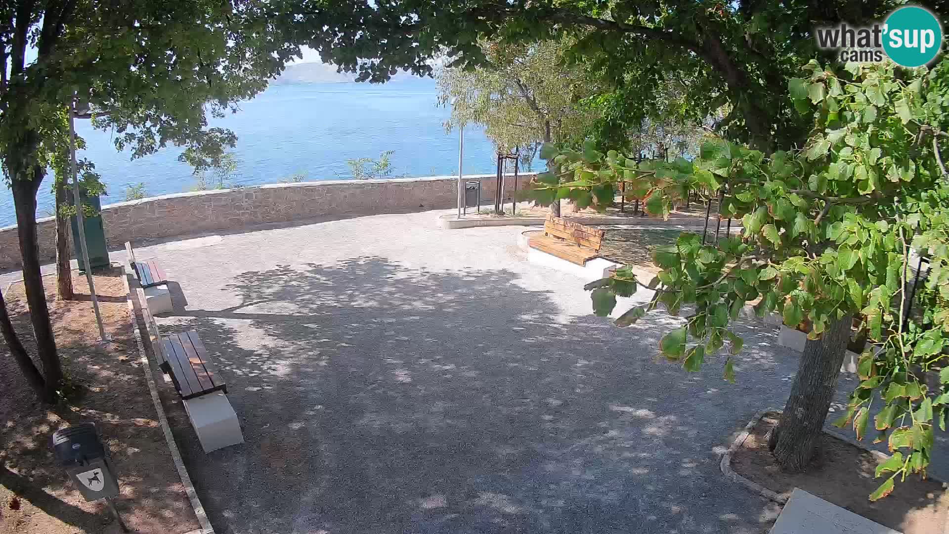 Senj Live Cam – Writers’ Park and the Velebit Channel