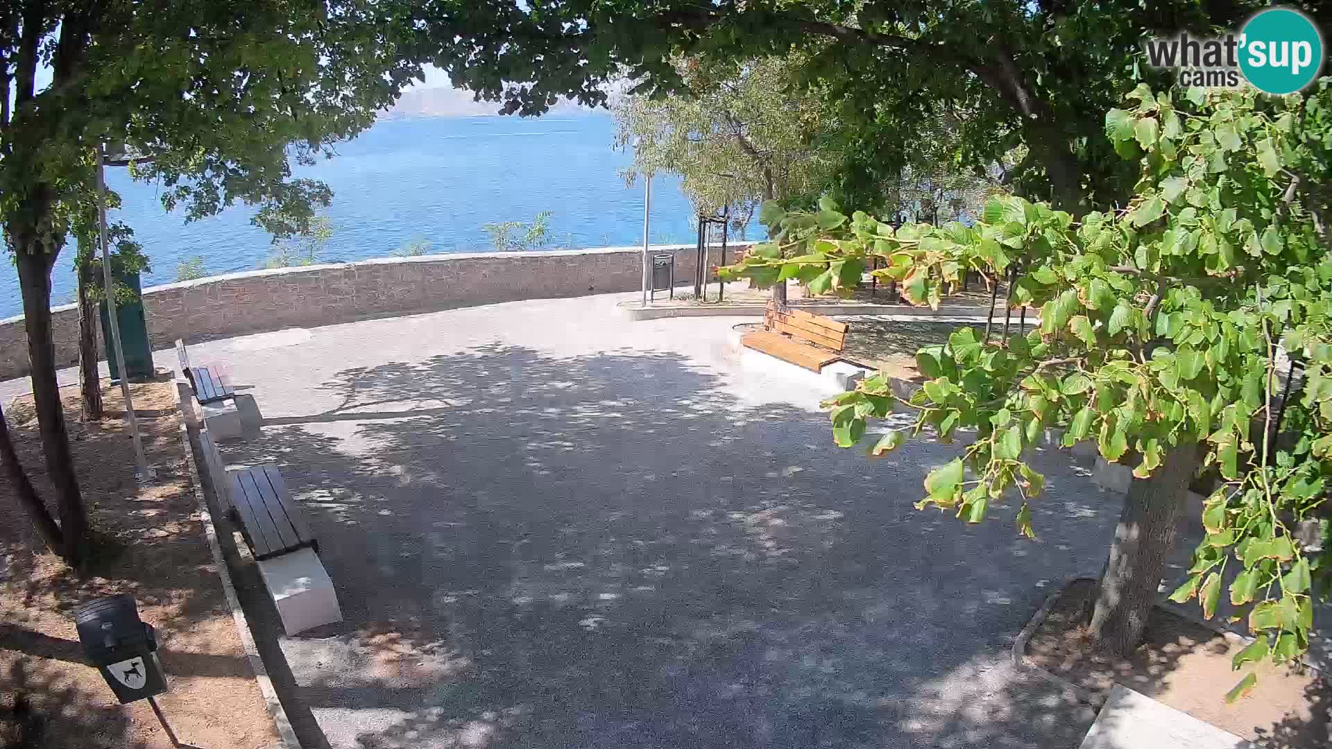 Senj Live Webcam – Schriftstellerpark und Velebit-Kanal