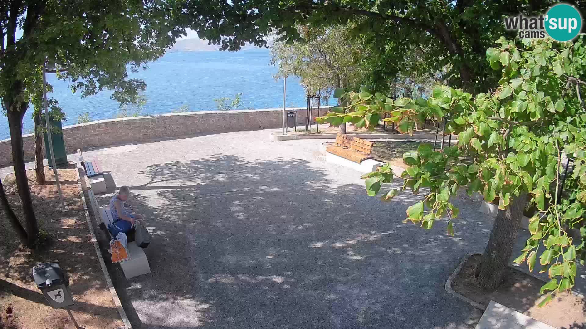 Senj Live Webcam – Schriftstellerpark und Velebit-Kanal