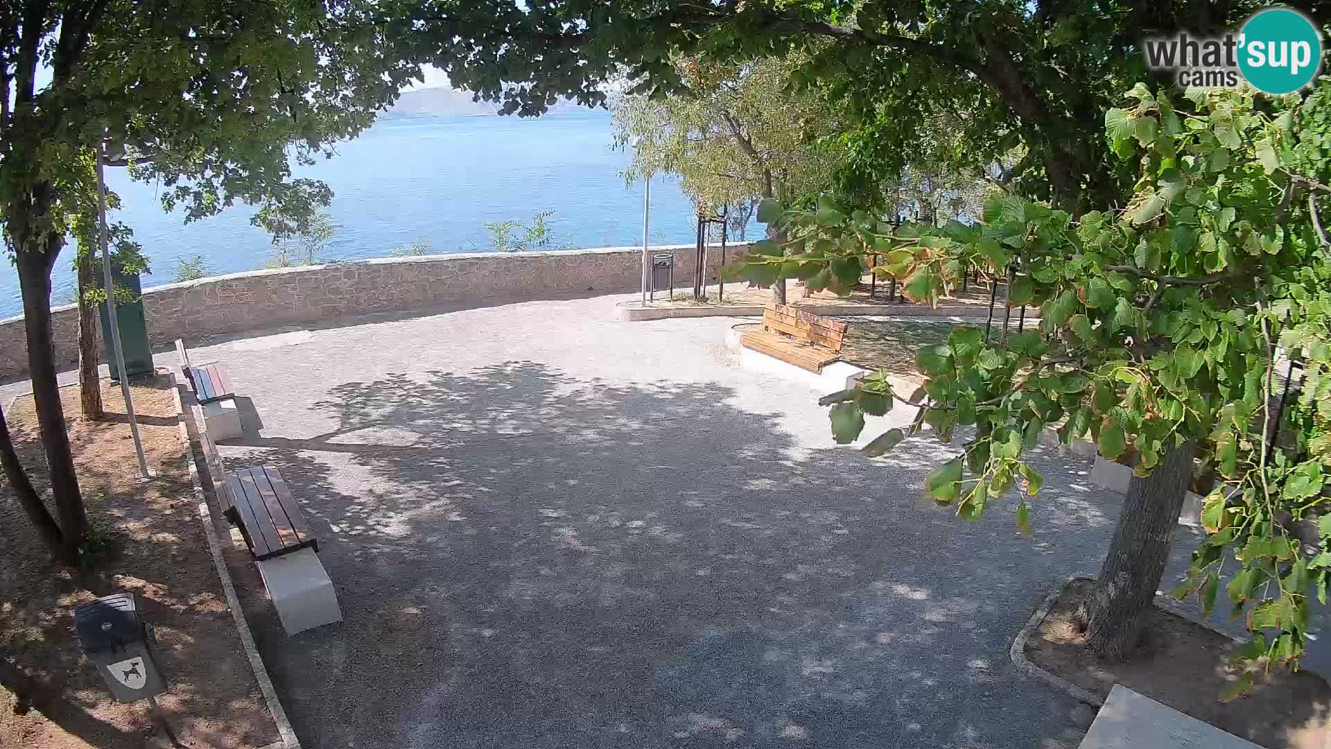 Senj Live Webcam – Schriftstellerpark und Velebit-Kanal