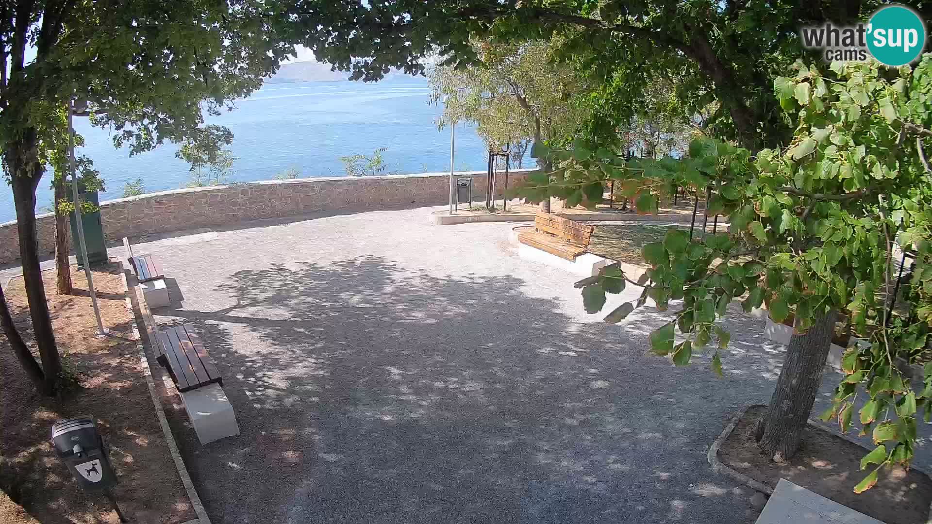Senj Live Cam – Writers’ Park and the Velebit Channel
