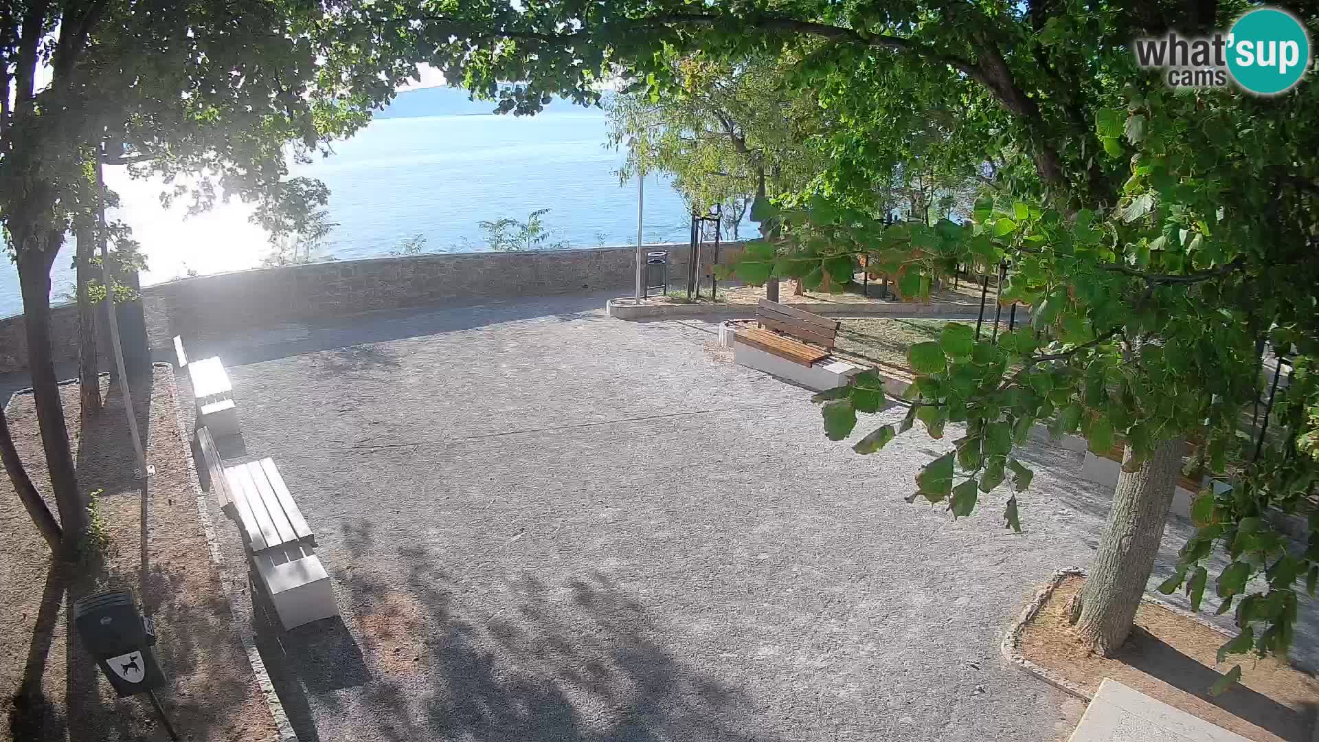 Senj Live Webcam – Schriftstellerpark und Velebit-Kanal