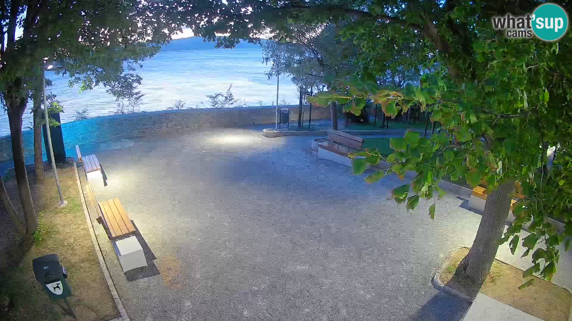 Senj Live Webcam – Schriftstellerpark und Velebit-Kanal