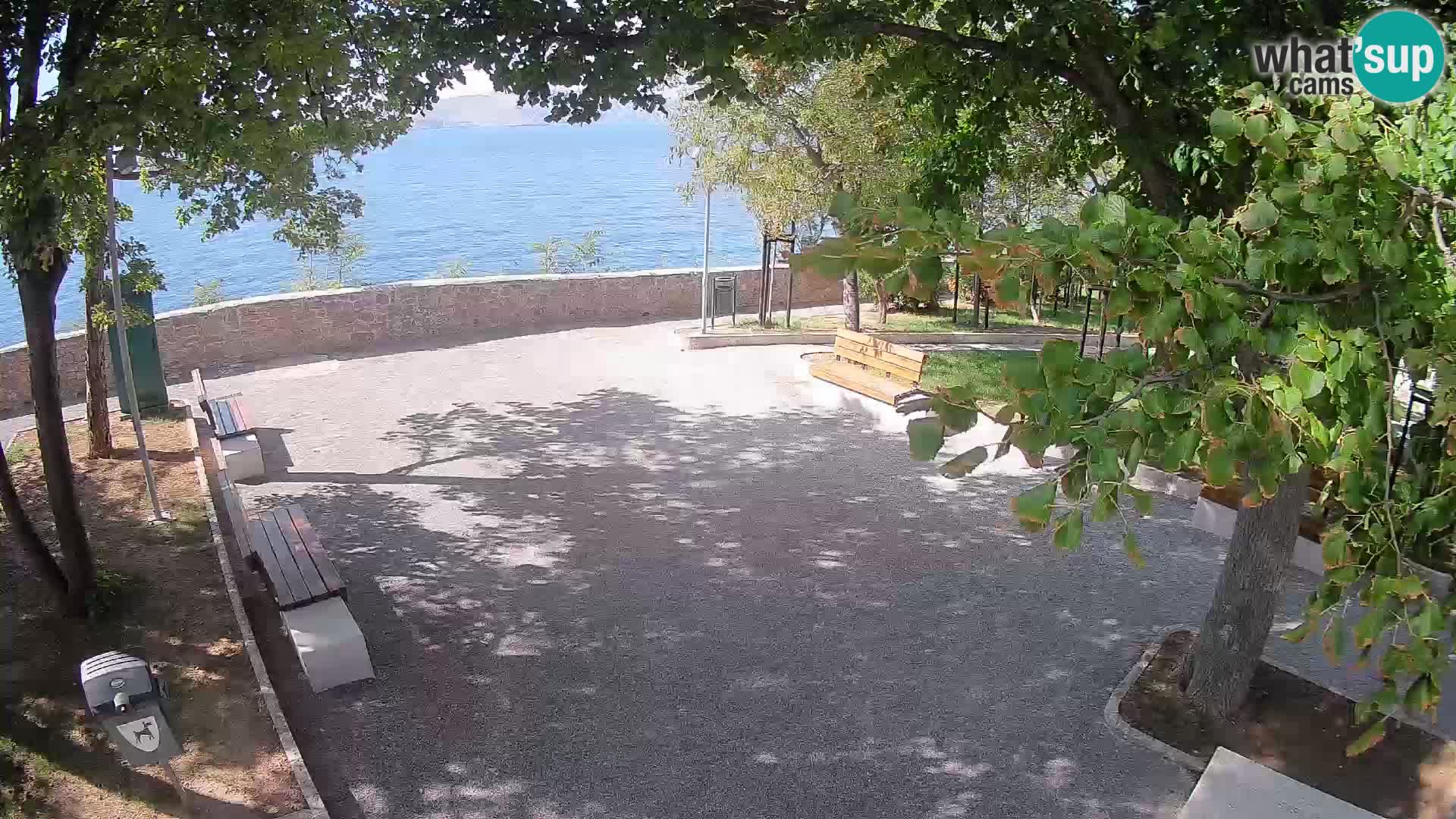 Senj Live Cam – Writers’ Park and the Velebit Channel