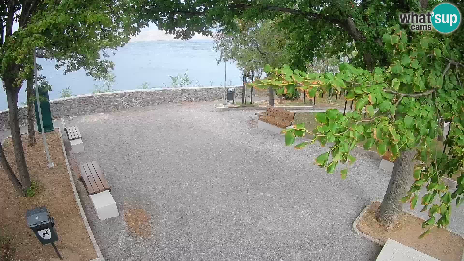 Senj Live Webcam – Schriftstellerpark und Velebit-Kanal