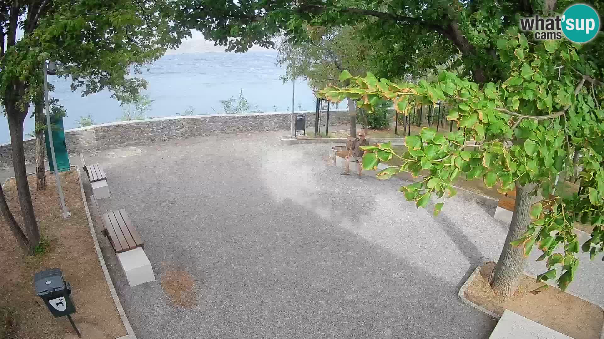 Webcam Senj en direct – Parc des Écrivains et canal du Velebit