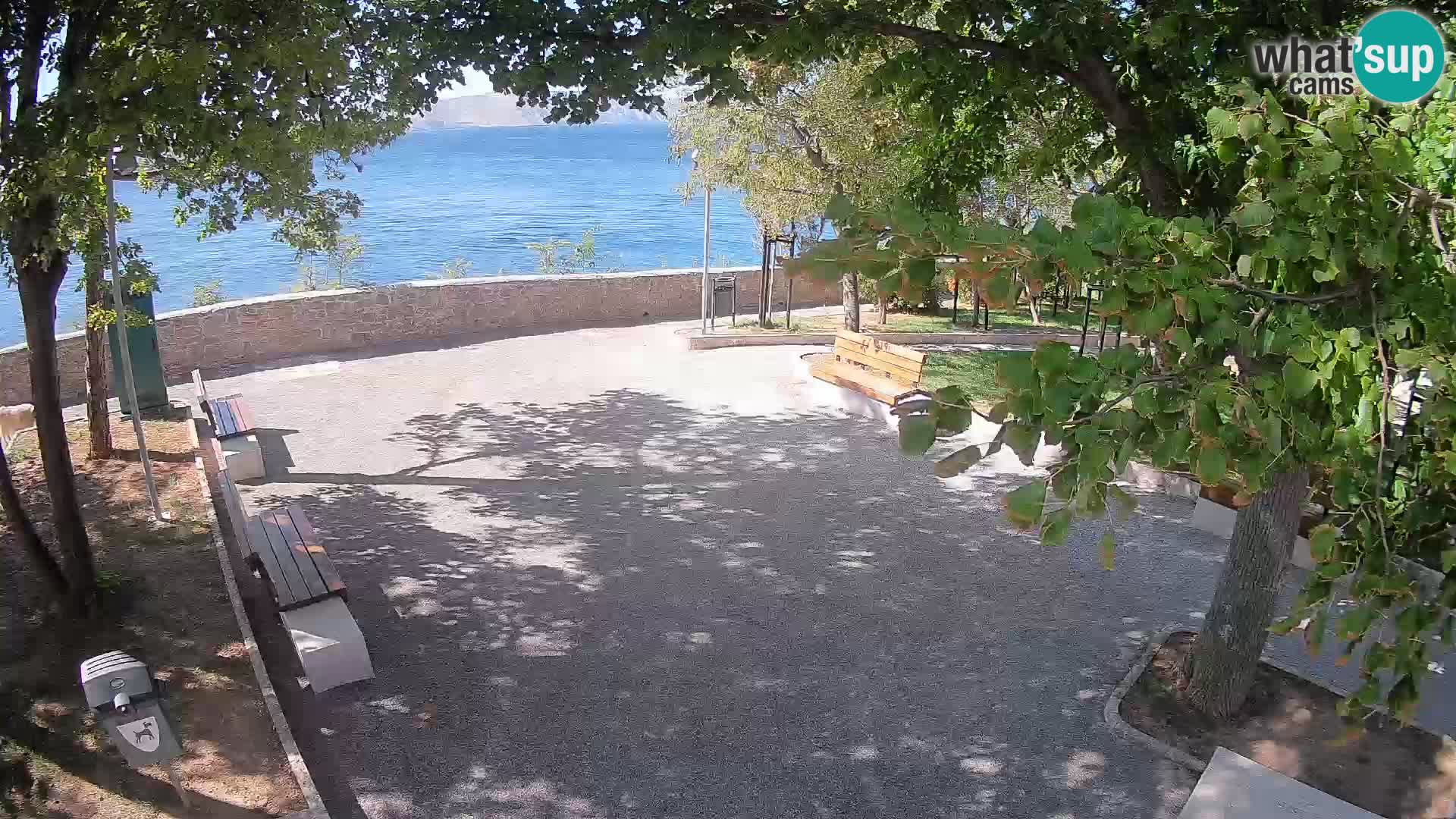 Senj Live Cam – Writers’ Park and the Velebit Channel