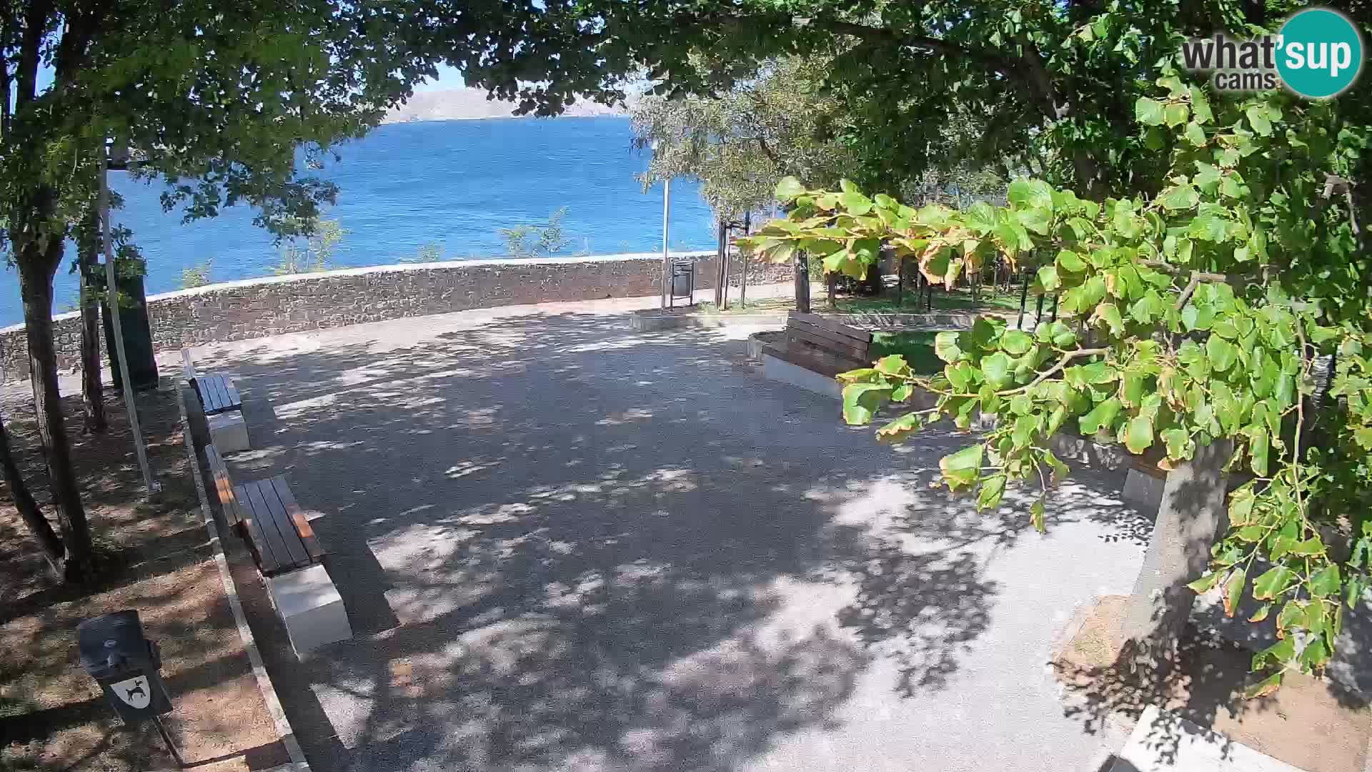 Senj Live Webcam – Schriftstellerpark und Velebit-Kanal