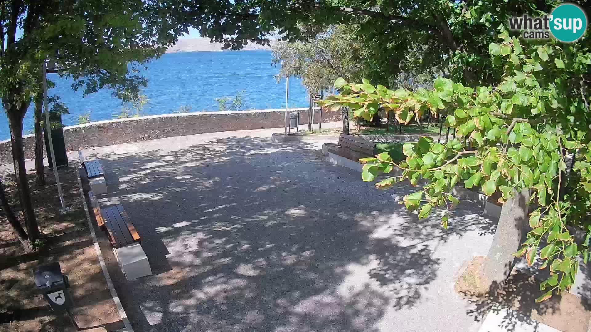 Senj Live Cam – Writers’ Park and the Velebit Channel