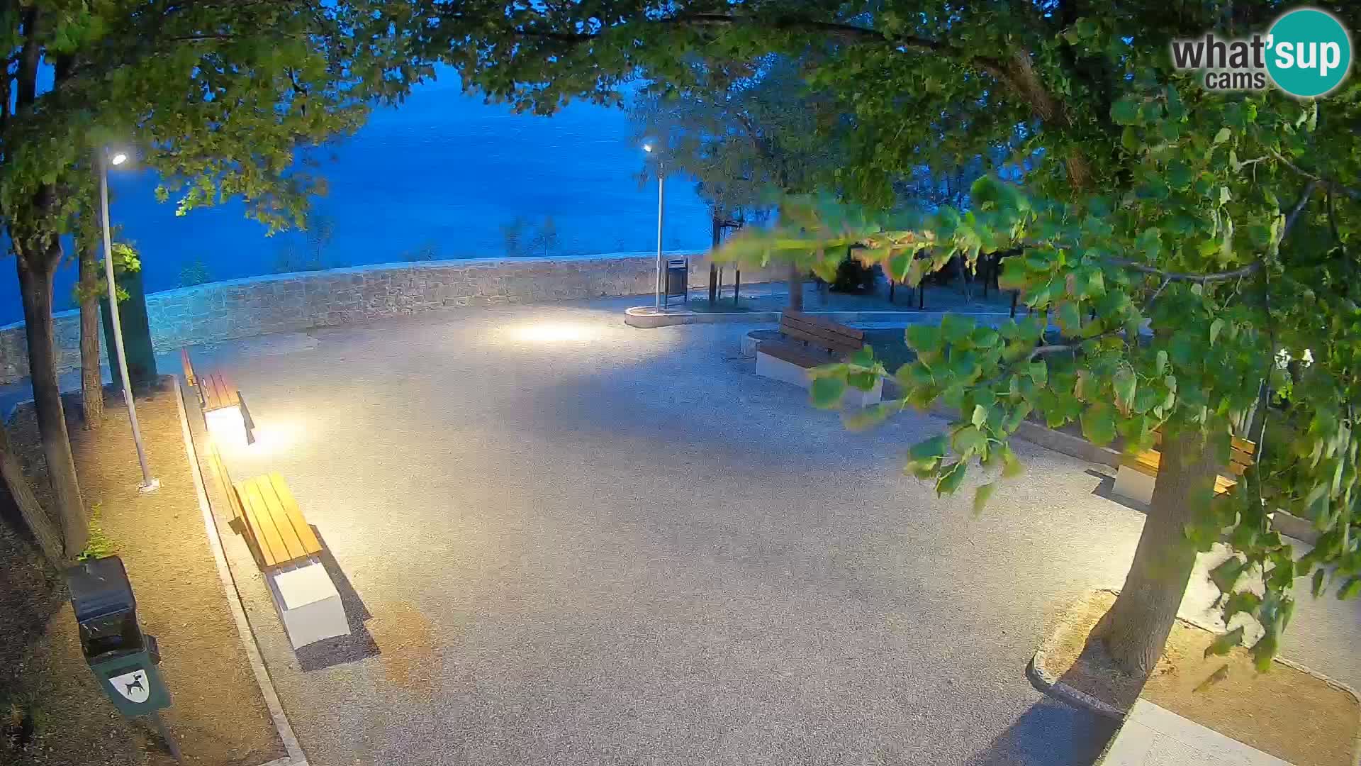 Senj Live Cam – Writers’ Park and the Velebit Channel