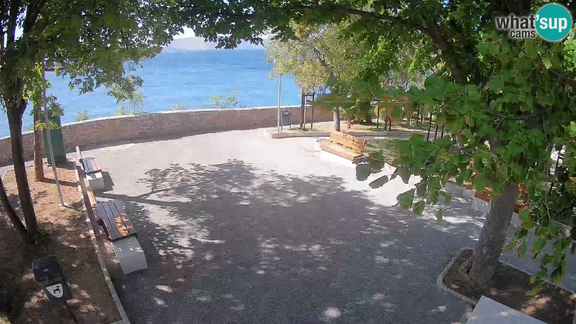 Senj Live Cam – Writers’ Park and the Velebit Channel
