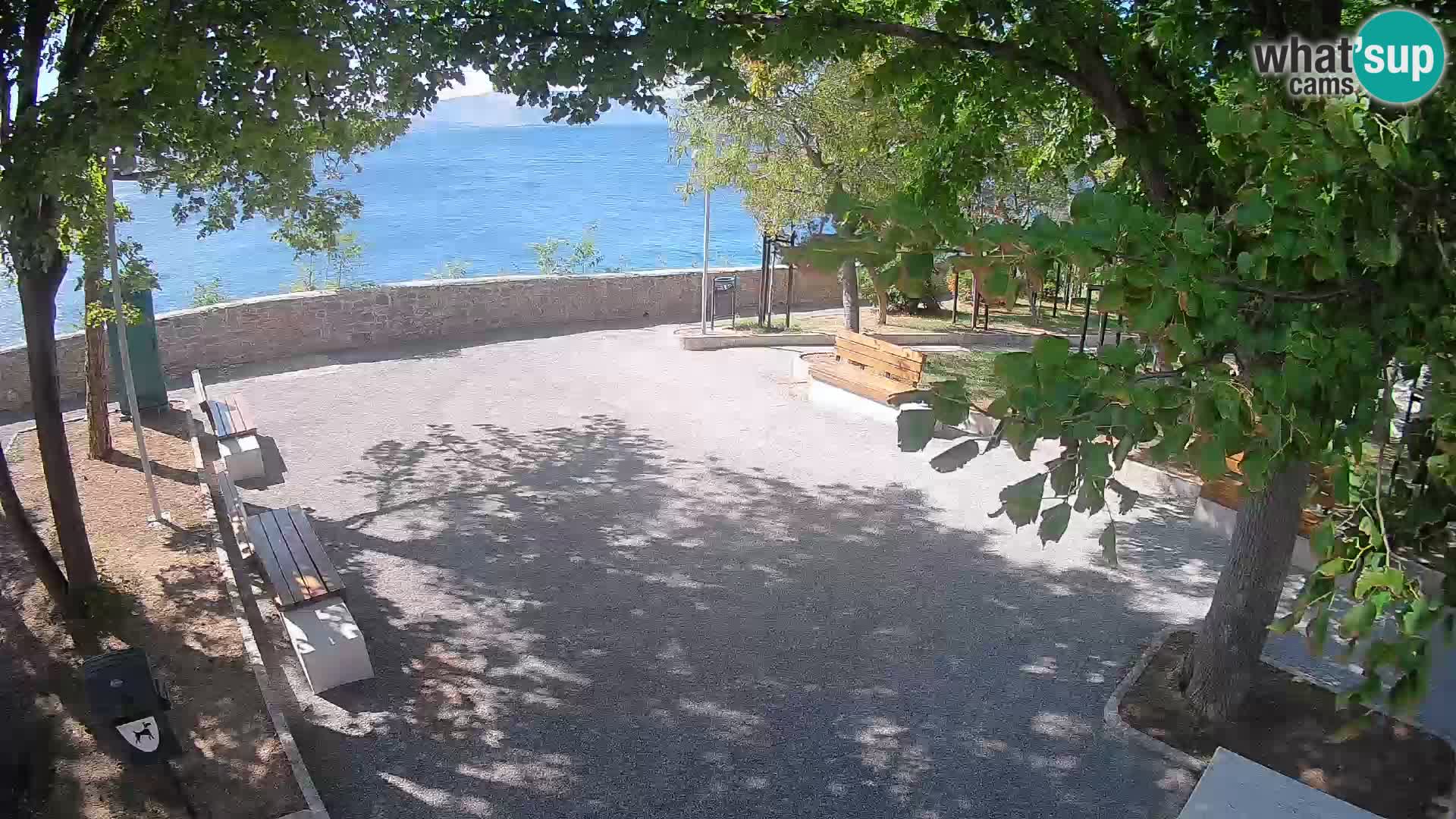 Senj Live Cam – Writers’ Park and the Velebit Channel