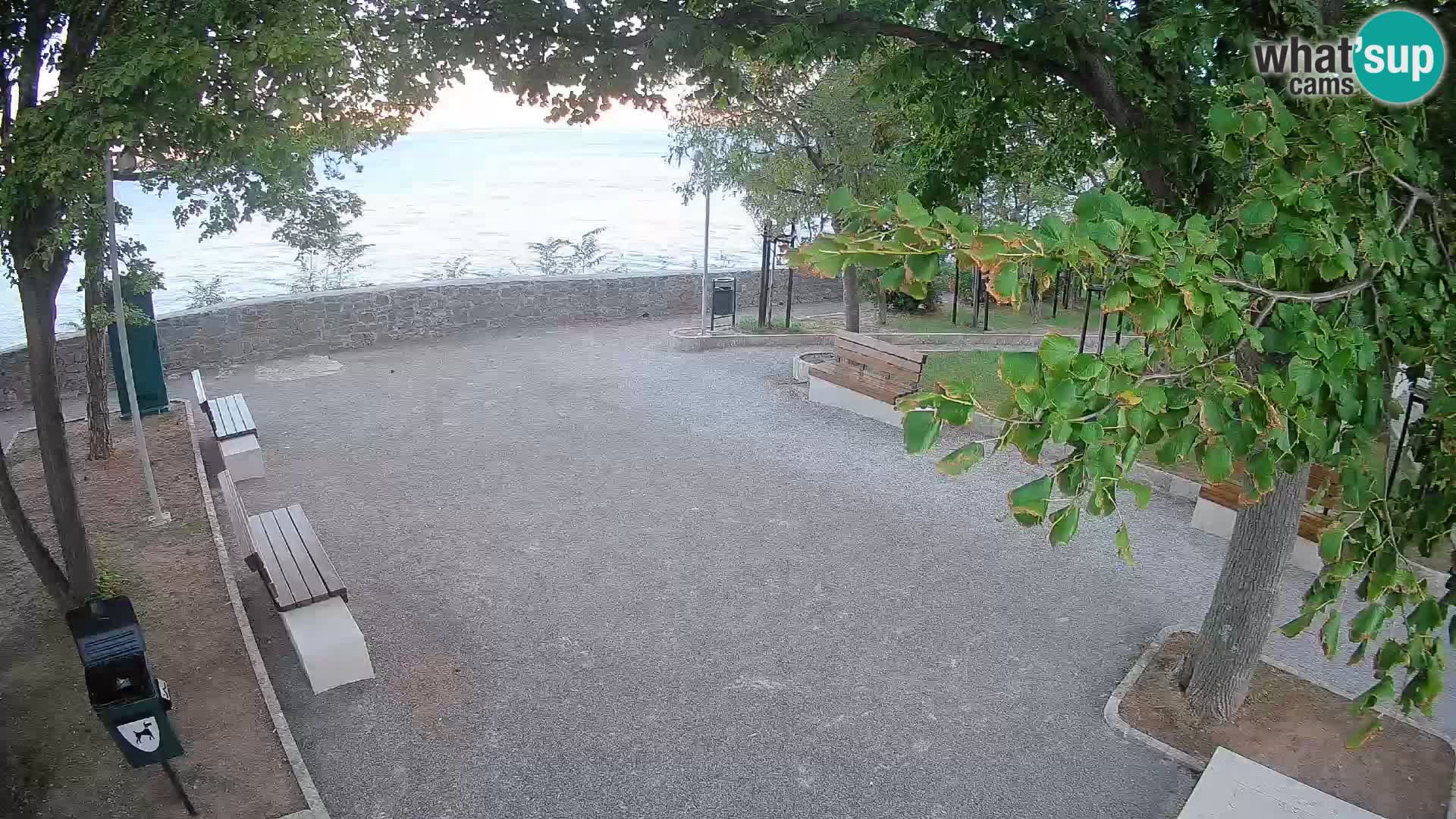 Senj Live Webcam – Schriftstellerpark und Velebit-Kanal