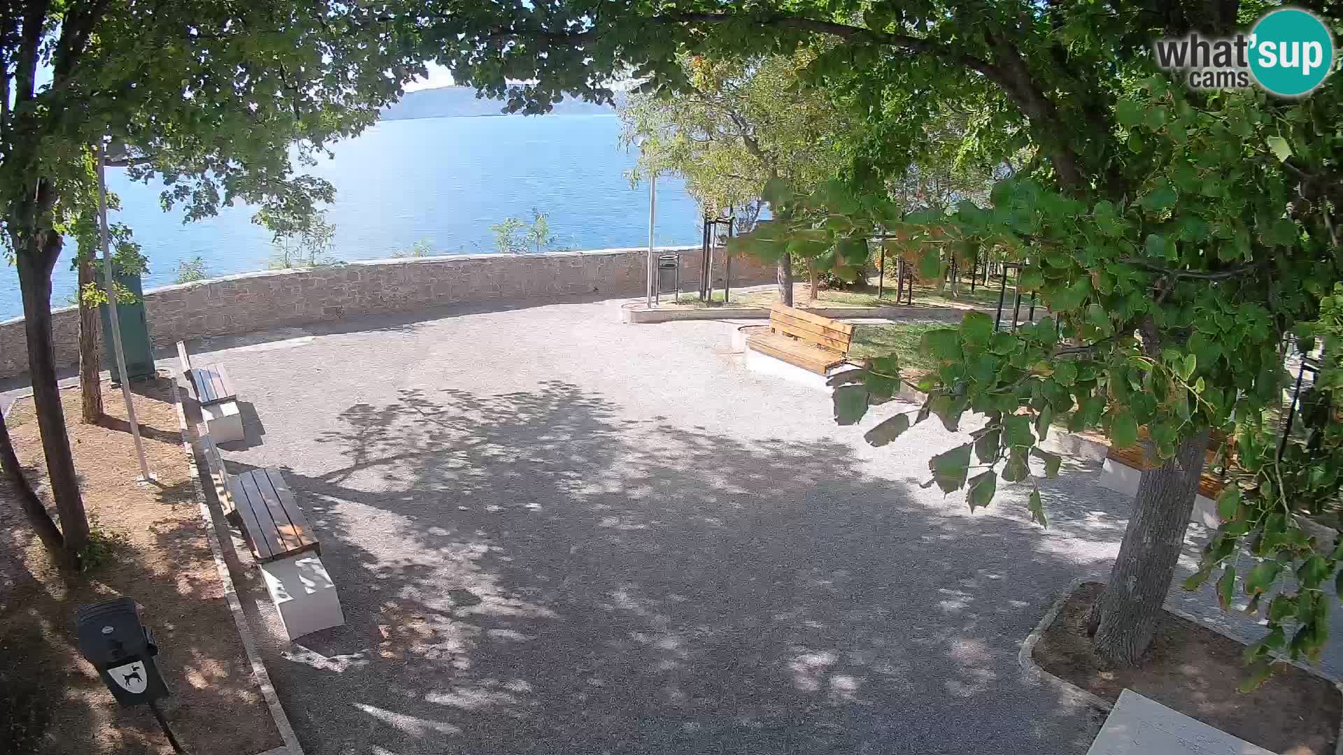 Senj Live Webcam – Schriftstellerpark und Velebit-Kanal