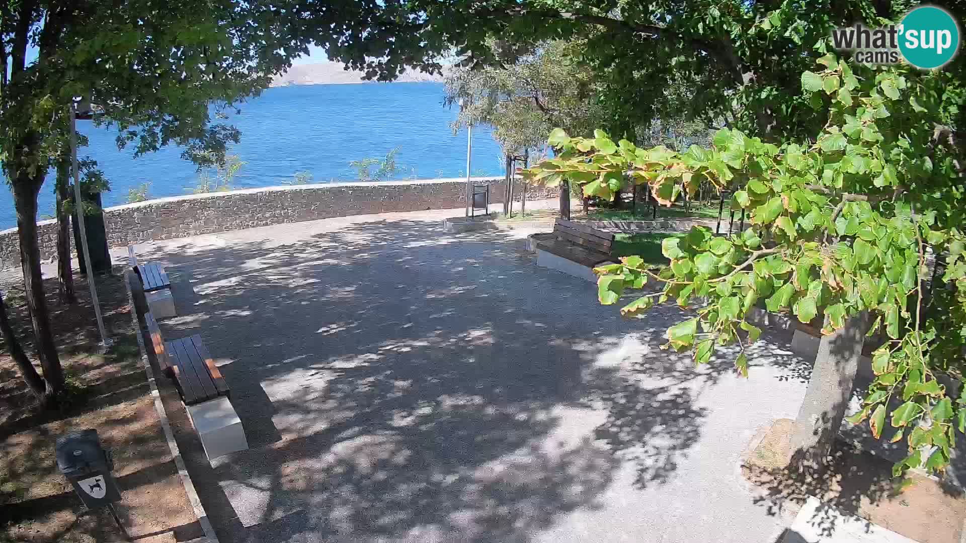 Senj Live Webcam – Schriftstellerpark und Velebit-Kanal