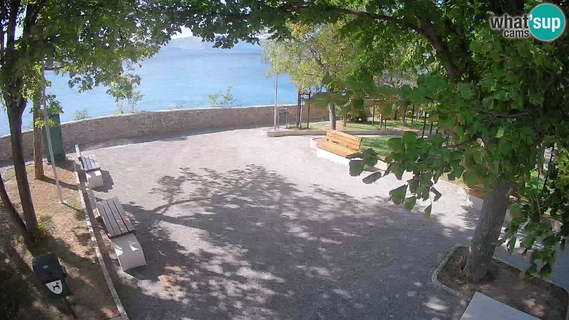 Senj Live Cam – Writers’ Park and the Velebit Channel