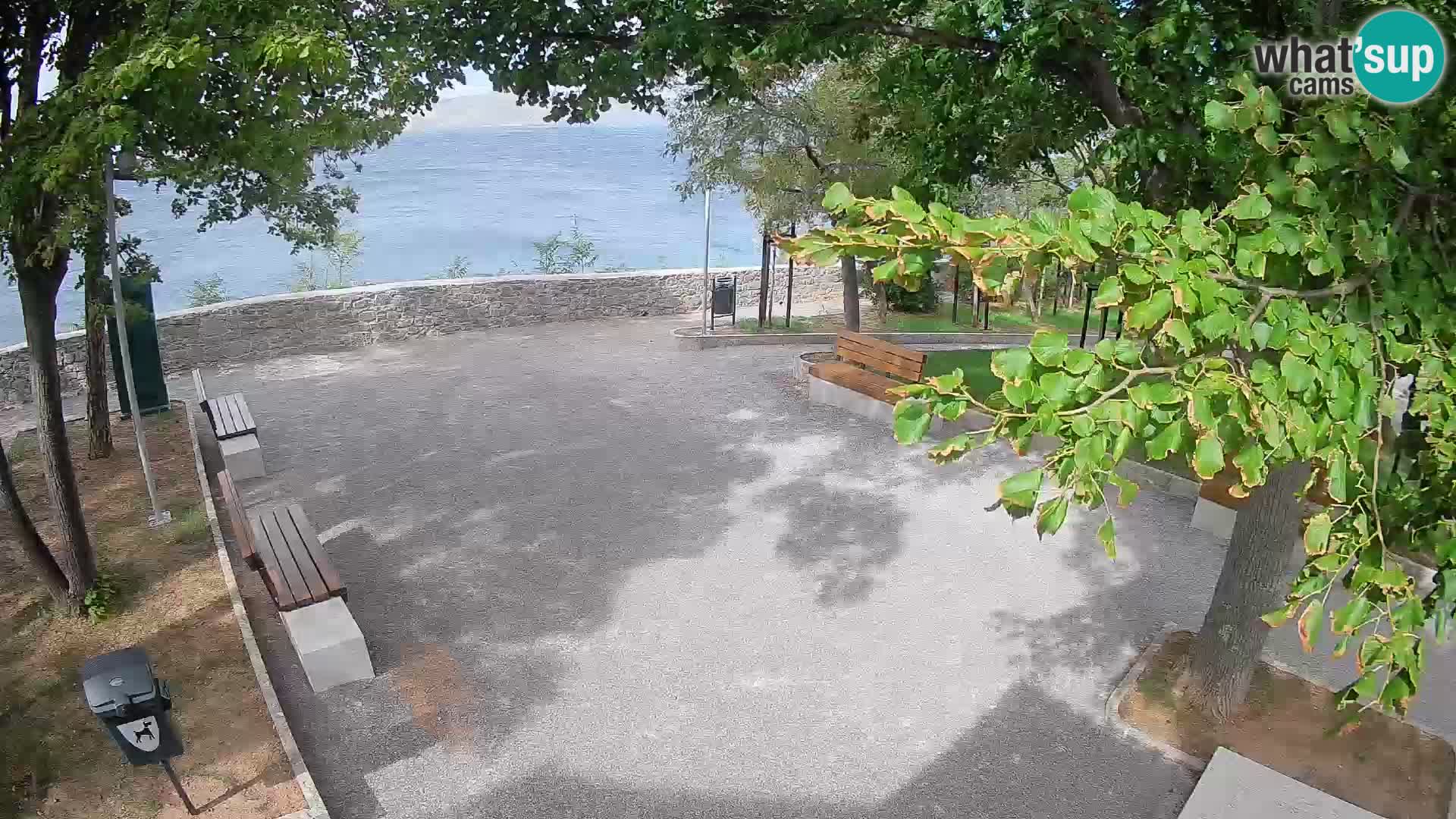 Senj Live Webcam – Schriftstellerpark und Velebit-Kanal