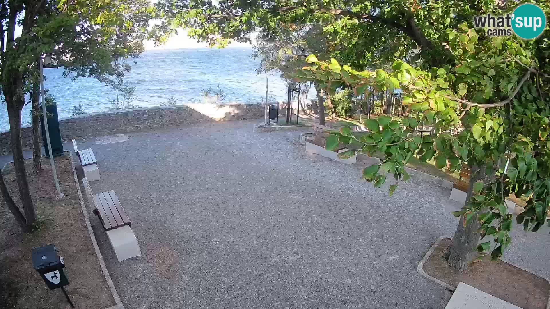 Senj Live Webcam – Schriftstellerpark und Velebit-Kanal